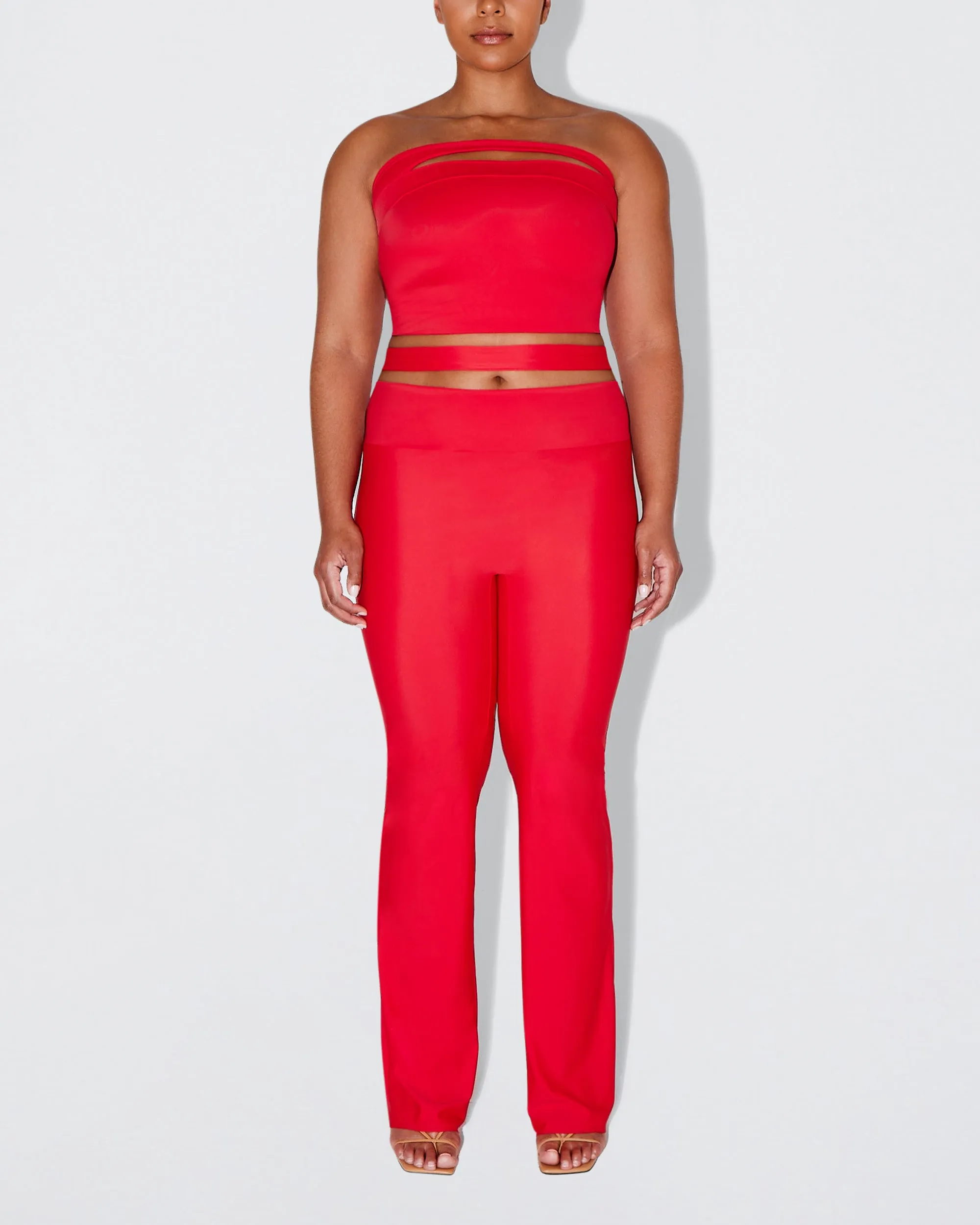 Sleek Stretch Tube Top | Tomato