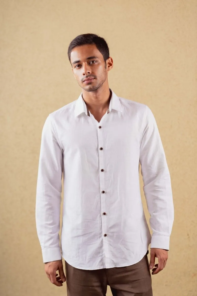 Solstice Shirt - White - Hemp Tencel