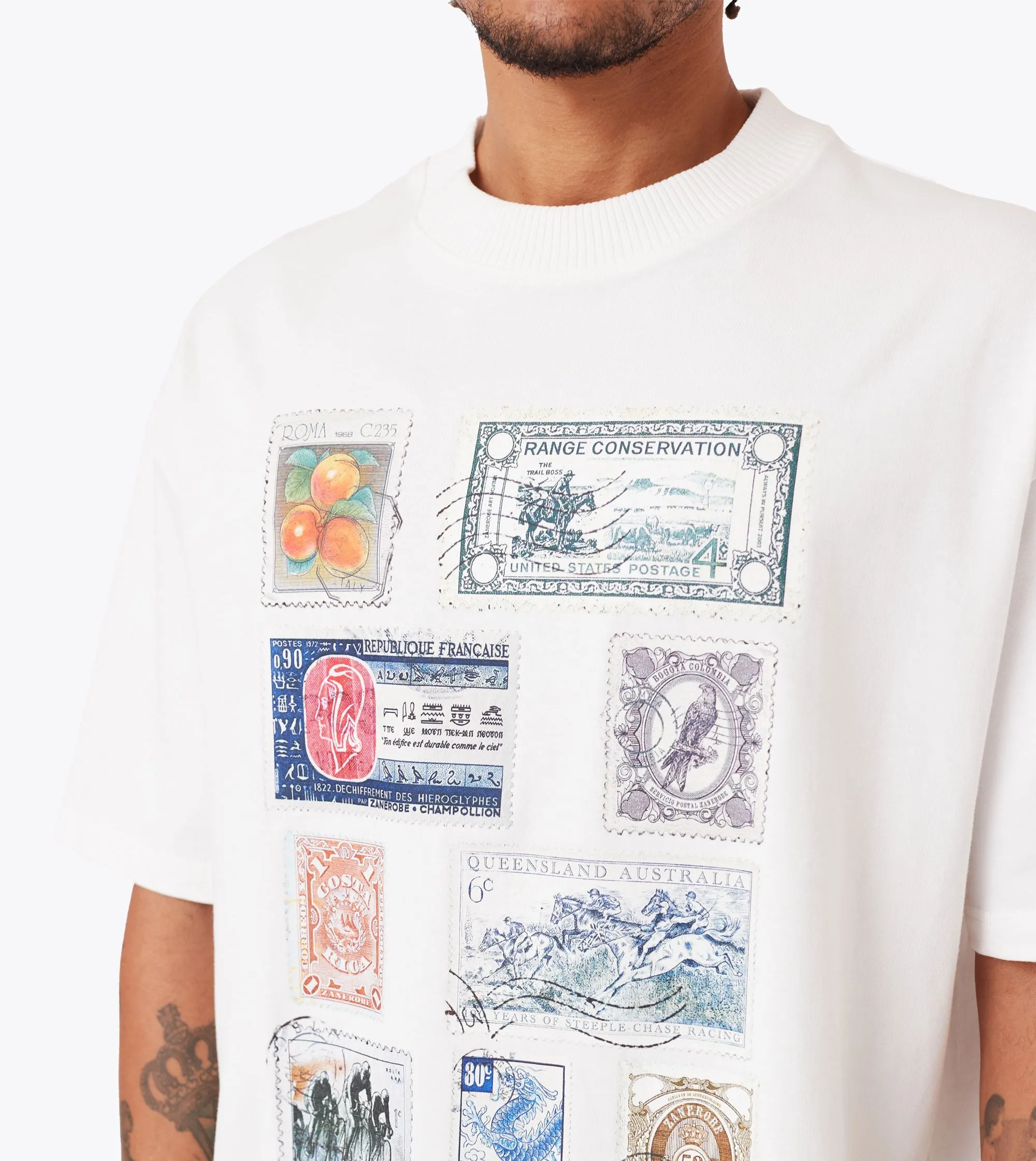 Stamps Lounge Tee Vintage White