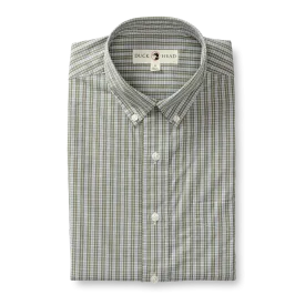 Stirling Plaid Cotton Poplin Sport Shirt - Deep Lichen Olive