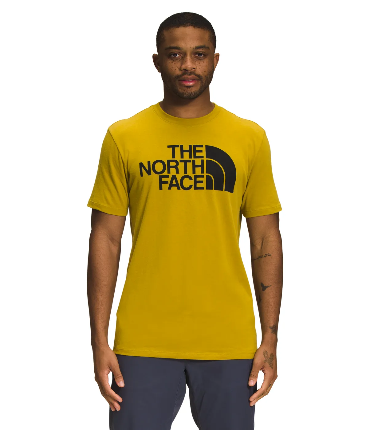 The North Face Mens SS Half Dome Tee - Mineral Gold/Black