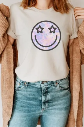 Tie Dye Smiley Graphic Tee