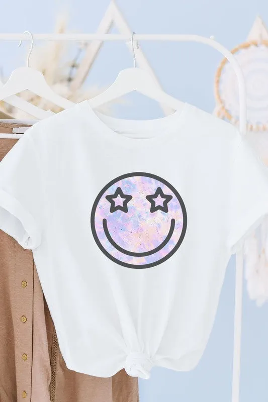 Tie Dye Smiley Graphic Tee