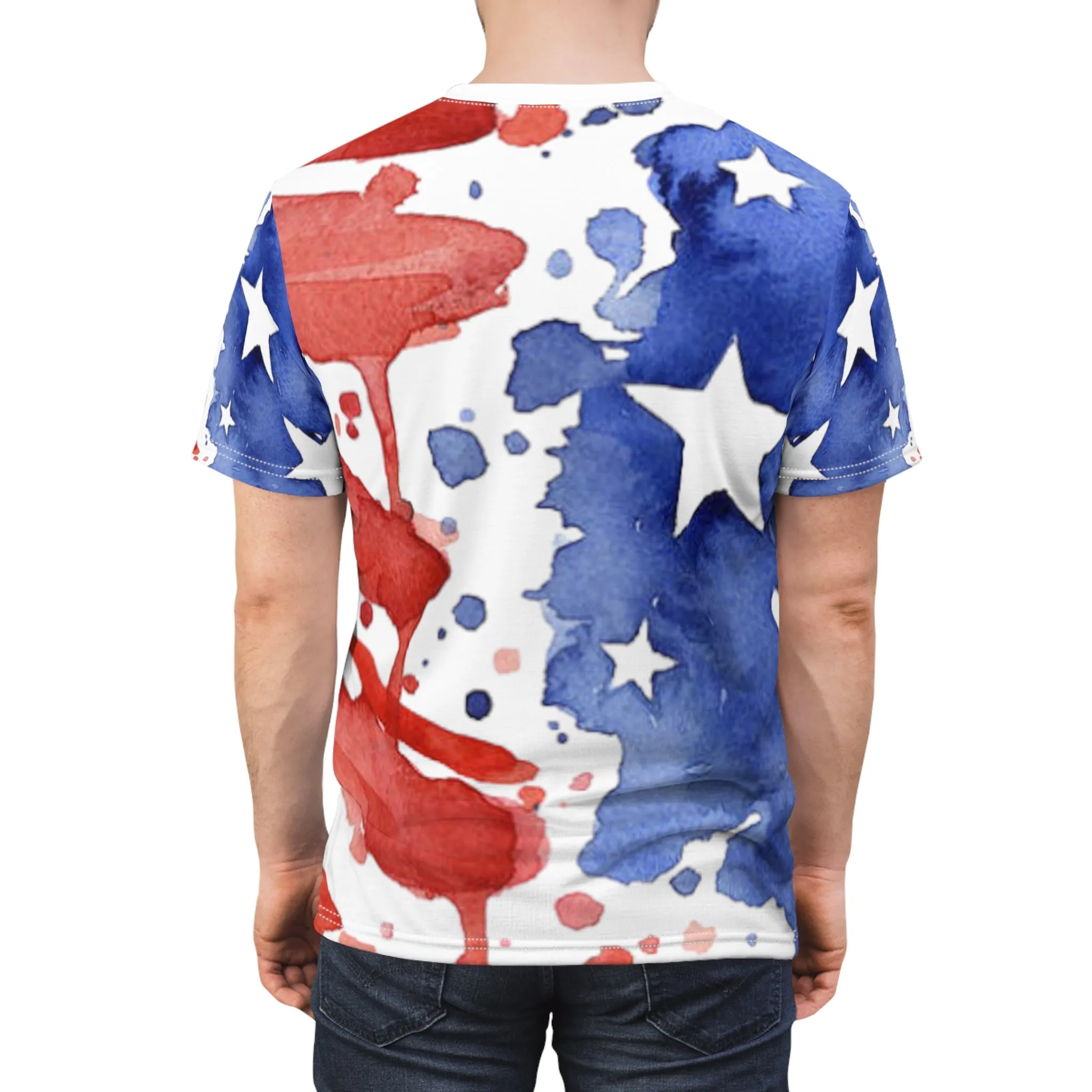 Water Color American Flag AOP Tshirt