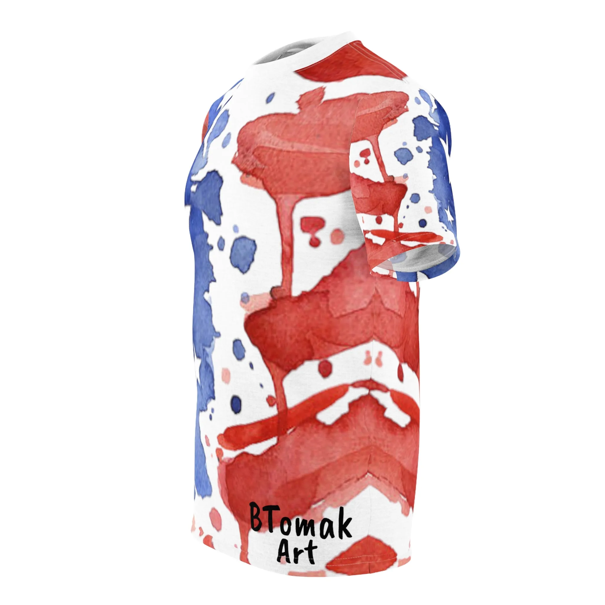 Water Color American Flag AOP Tshirt