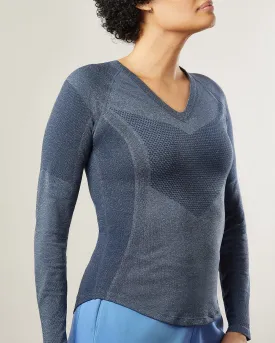 Women's Featherlite™ V-Neck Underscrub - Heather Navy