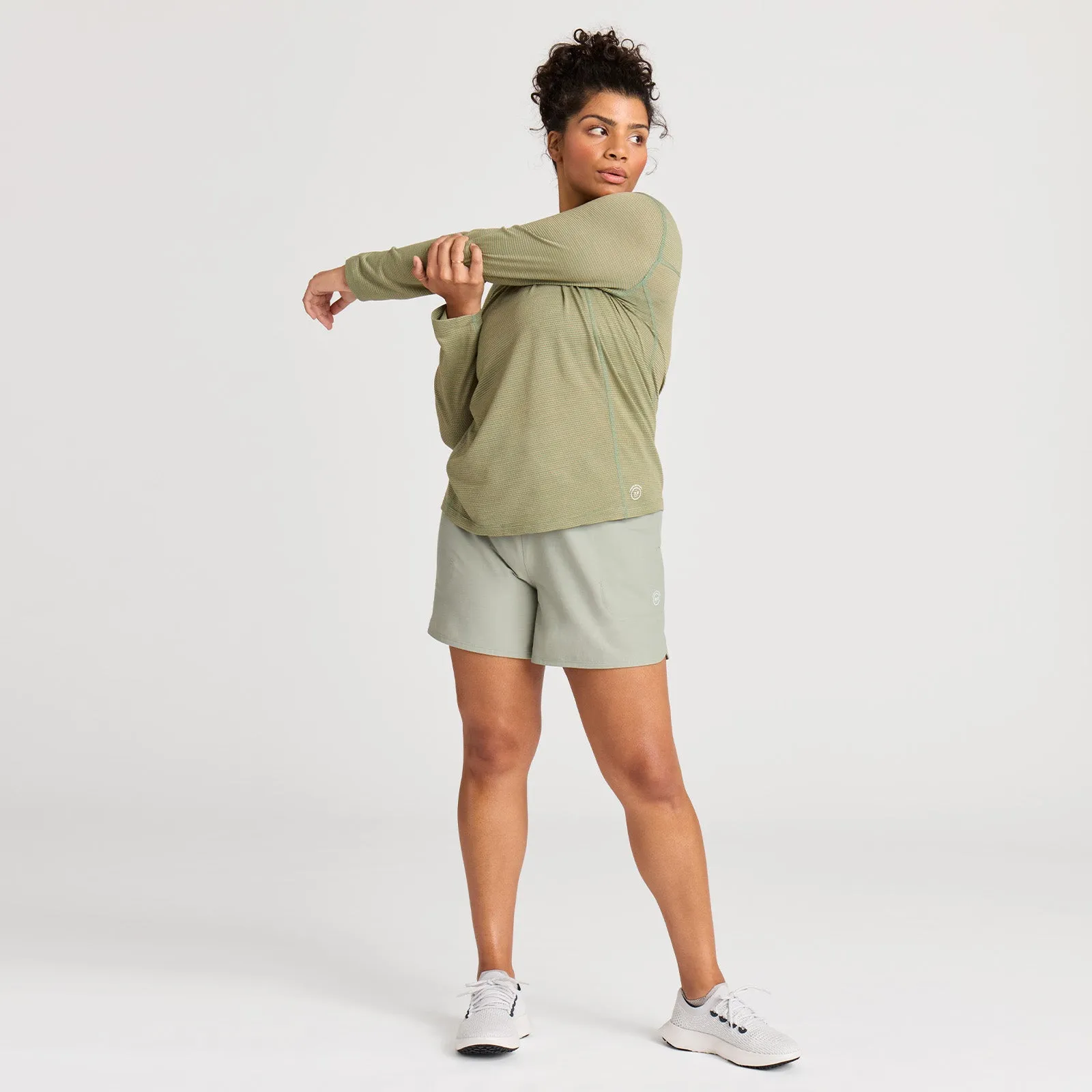 Women's Natural Run Long Sleeve Tee - Hazy Cargo