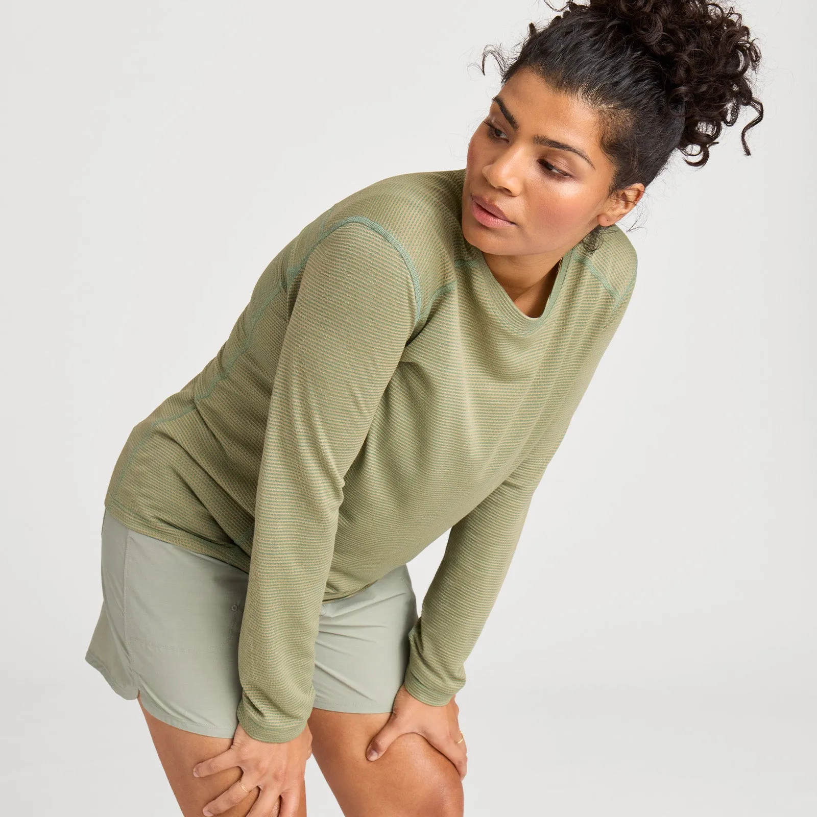 Women's Natural Run Long Sleeve Tee - Hazy Cargo