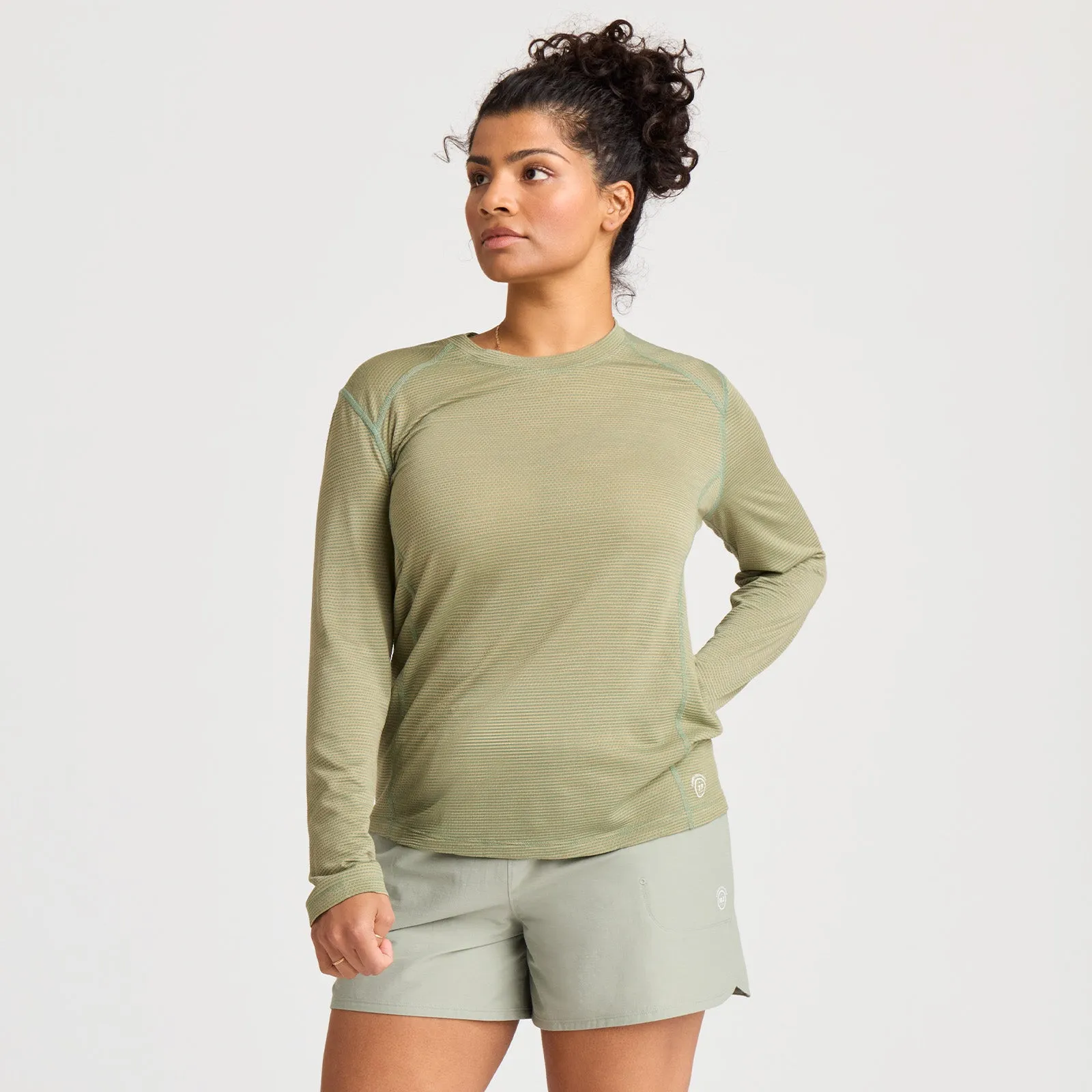 Women's Natural Run Long Sleeve Tee - Hazy Cargo